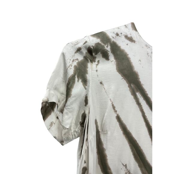 Vici White & Green Tie Dye Short Sleeve Mini Dress Women's Size Medium - Picture 4 of 11